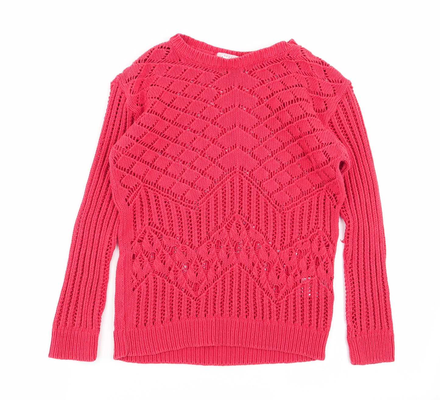 Cooperative Womens Red Geometric  Pullover Jumper Size XS