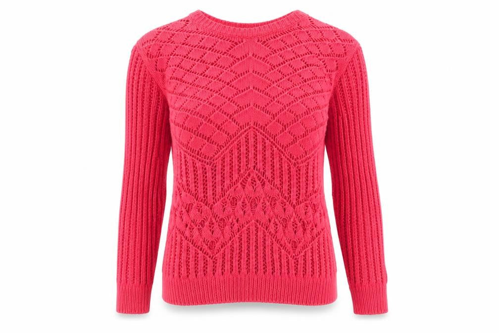 Cooperative Womens Red Geometric  Pullover Jumper Size XS
