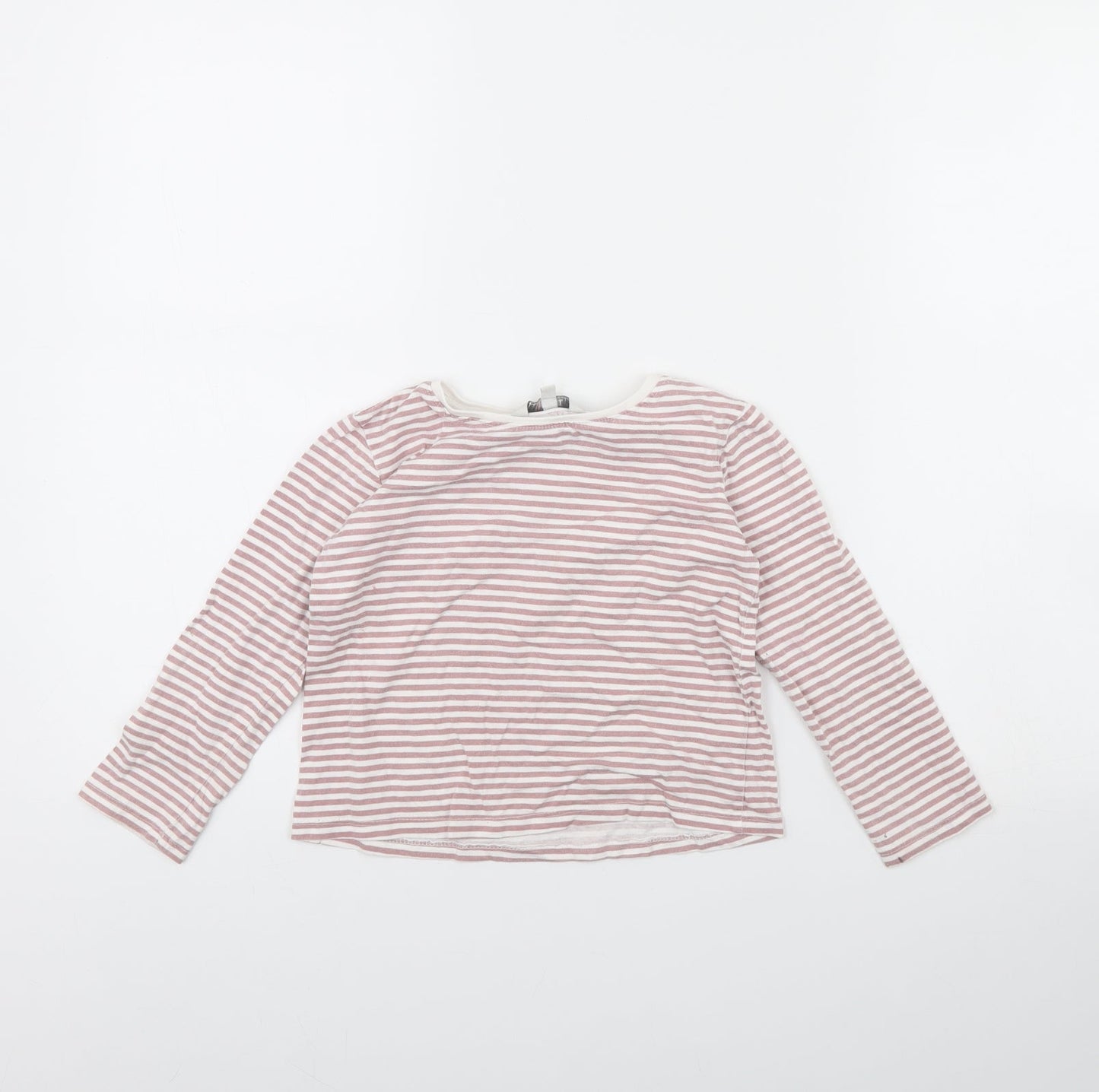 evie Girls Pink Striped  Basic T-Shirt Size 4 Years