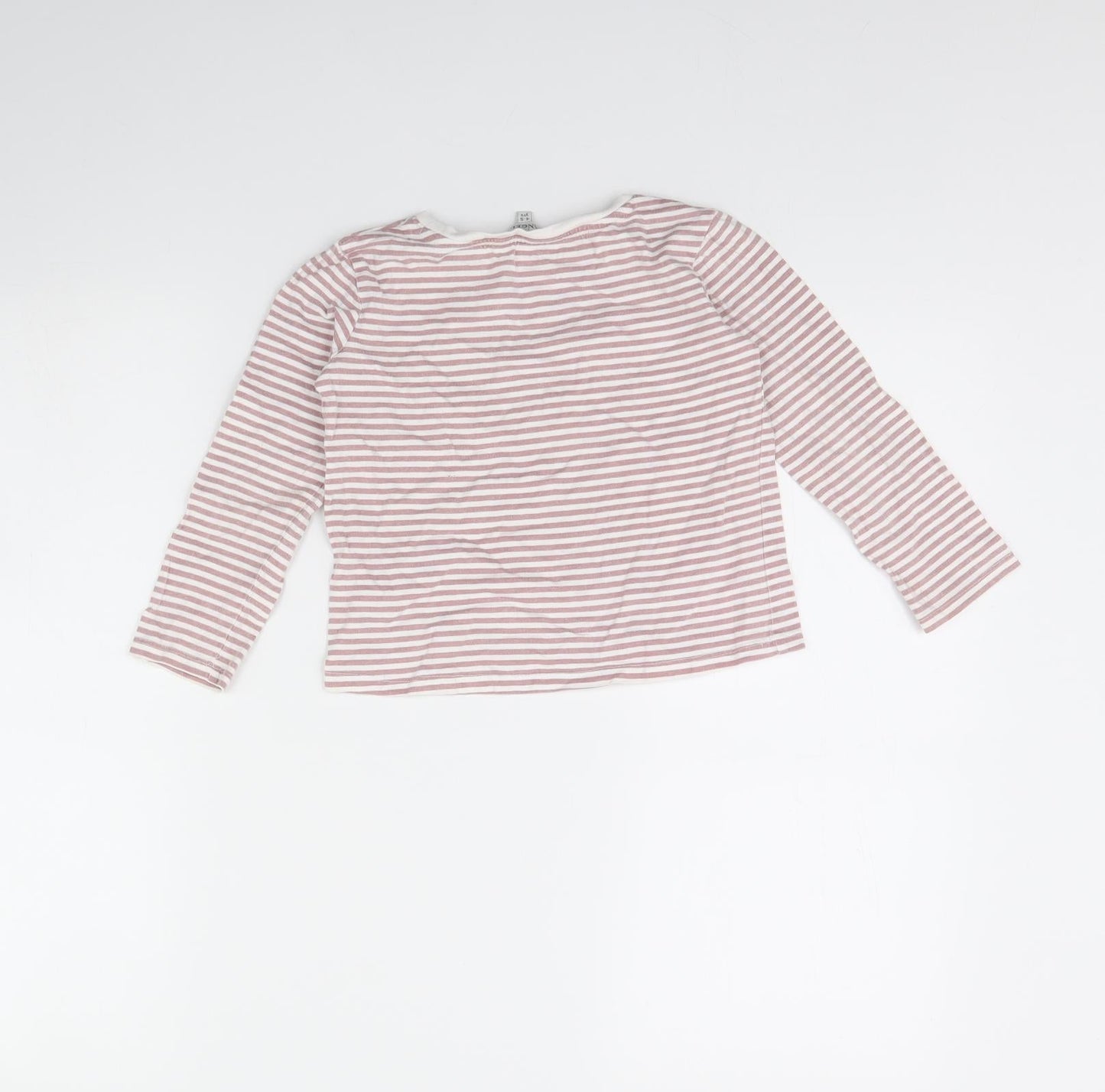evie Girls Pink Striped  Basic T-Shirt Size 4 Years