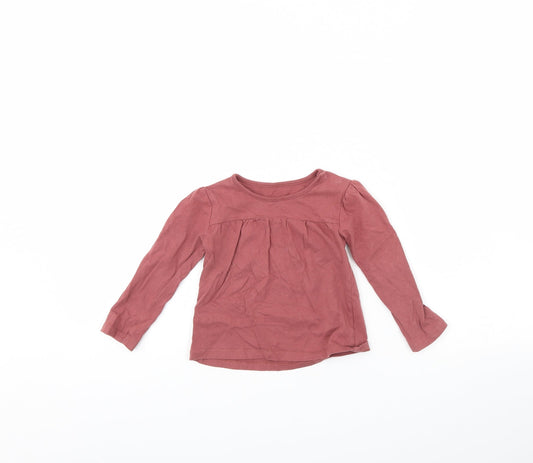TU Girls Red   Basic T-Shirt Size 12 Months