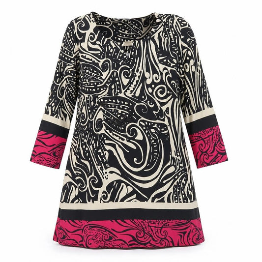 BHS Womens Black Geometric  Shift  Size 14