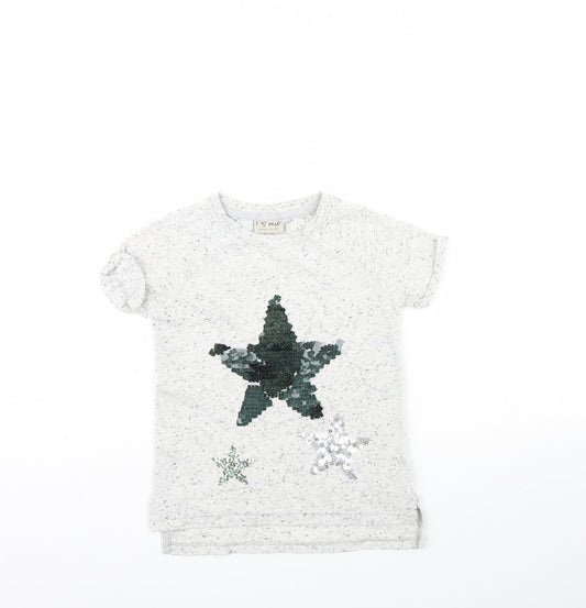 NEXT Girls Grey   Basic T-Shirt Size 3 Years