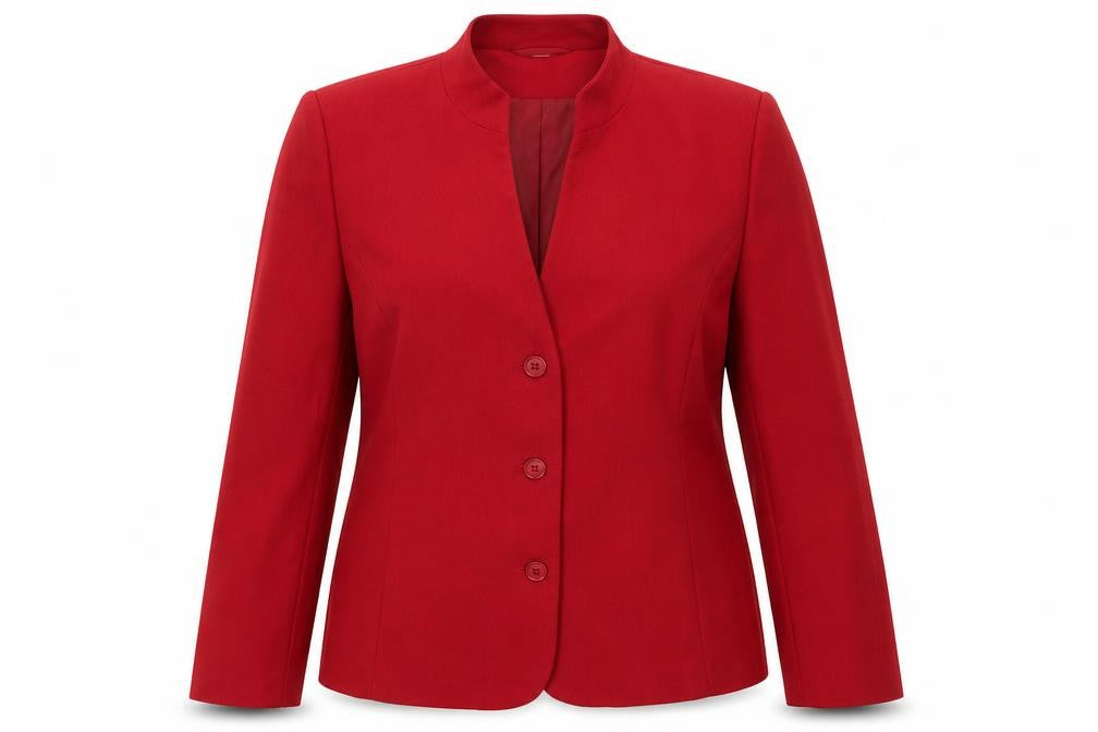 EWM Womens Red   Jacket Blazer Size 14