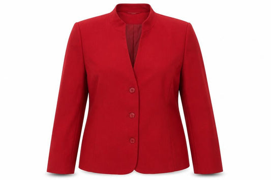 EWM Womens Red   Jacket Blazer Size 14