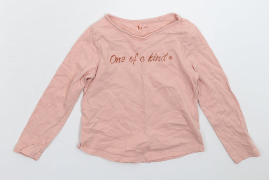 TU Girls Pink   Basic T-Shirt Size 5 Years