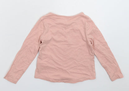 Preloved TU Girls Pink   Basic T-Shirt Size 5 Years - Back