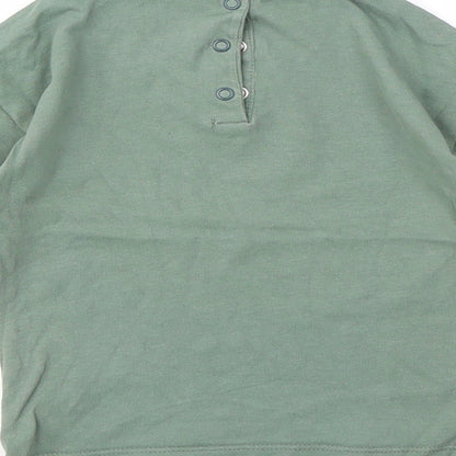 Preloved George Girls Green   Basic T-Shirt Size 12-18 Months - Label