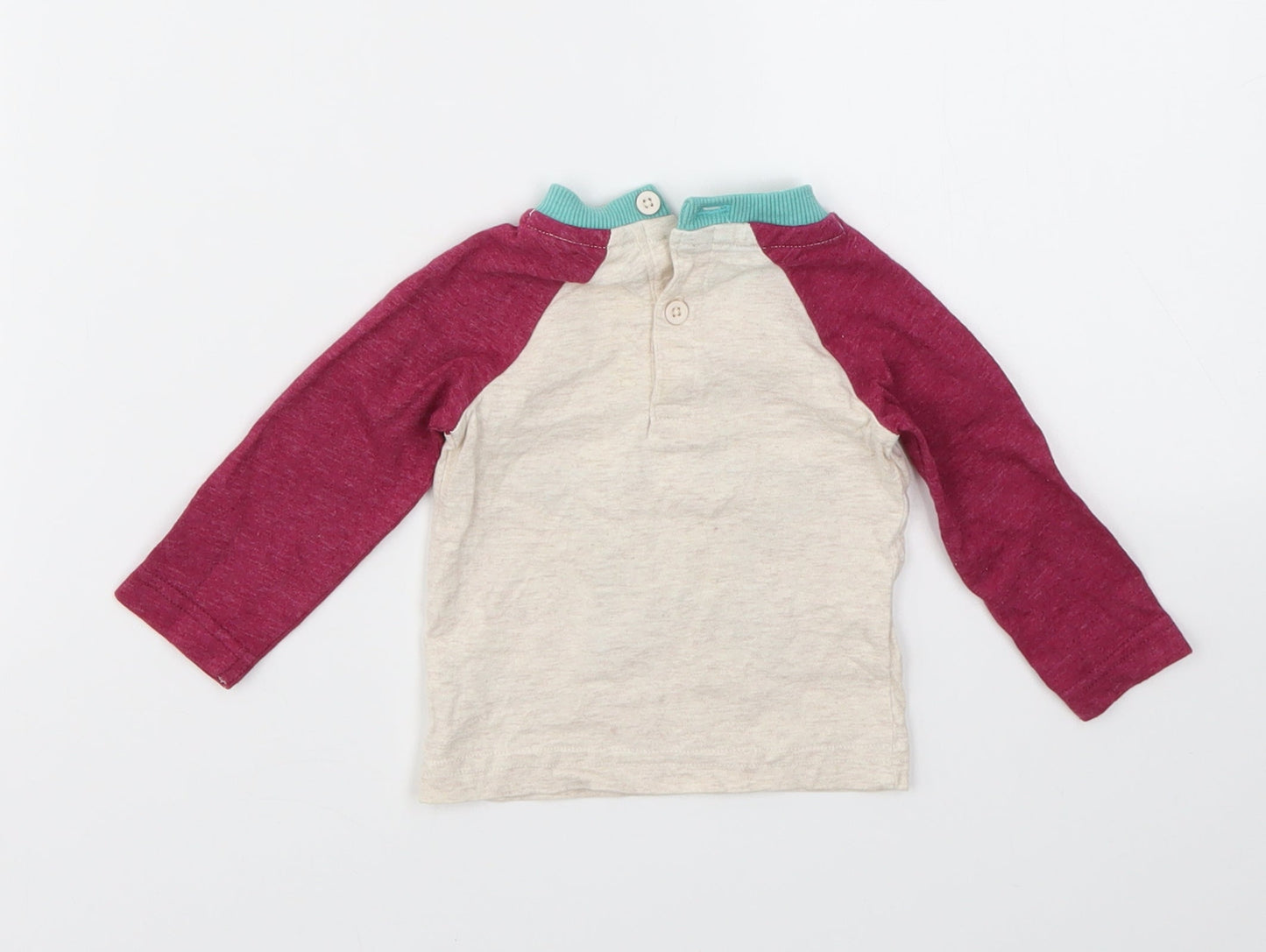 M&Co Girls Multicoloured Geometric  Basic T-Shirt Size 0-3 Months