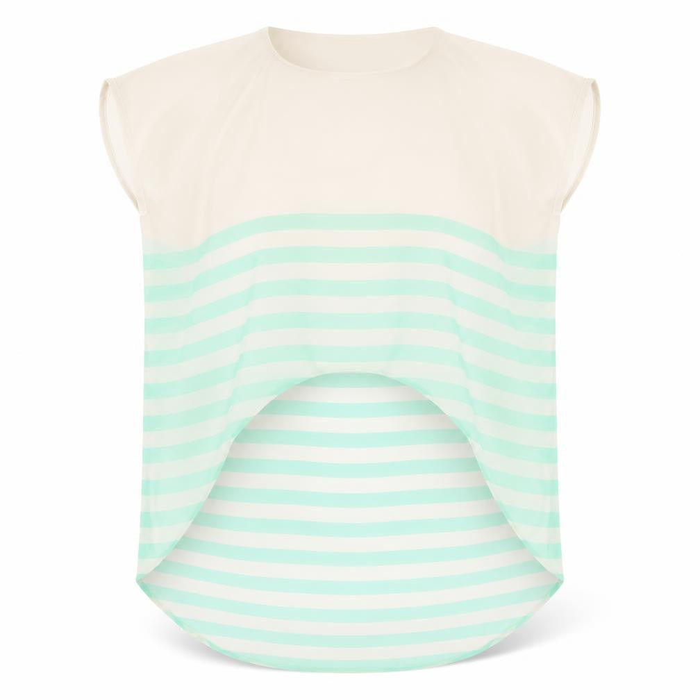Primark Womens Beige Striped  Basic Blouse Size 12