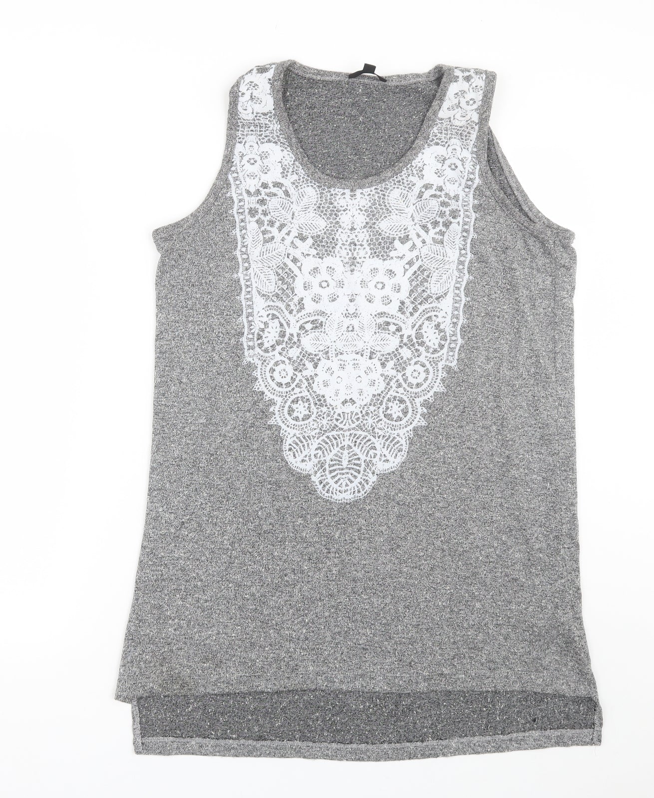 Topshop Womens Grey   Basic Tank Size 10