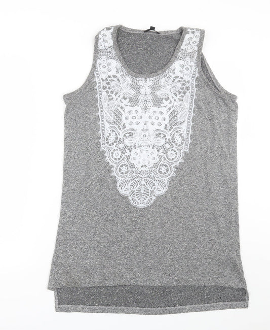 Topshop Womens Grey   Basic Tank Size 10