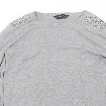 Dorothy Perkins Womens Grey   Pullover Jumper Size 10