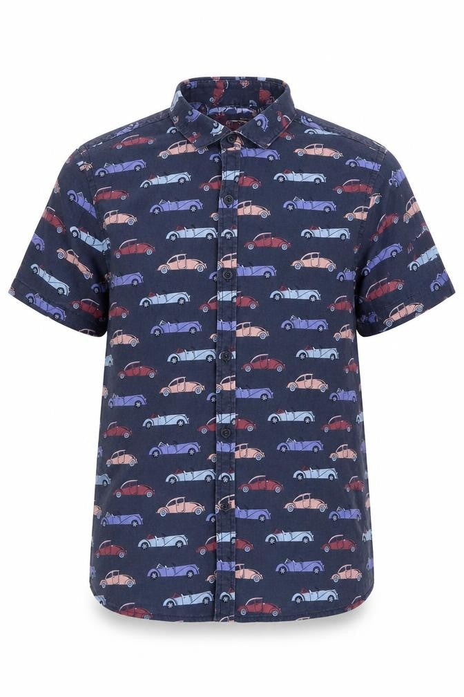 Next Boys Blue   Basic Button-Up Size 9 Years  - Cars