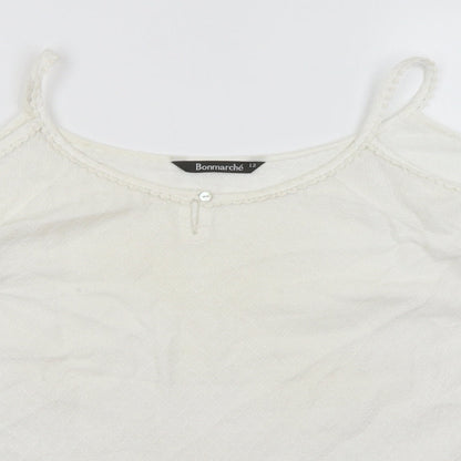 Bonmarché Womens White Basic Blouse Size 12