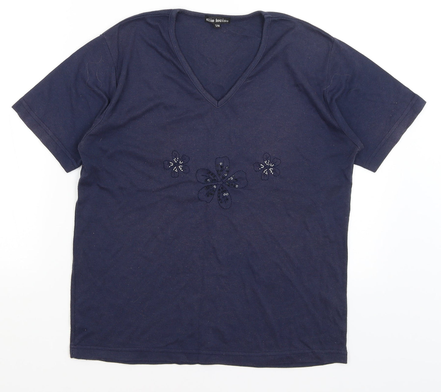 Ellie Louise Womens Blue   Basic T-Shirt Size S