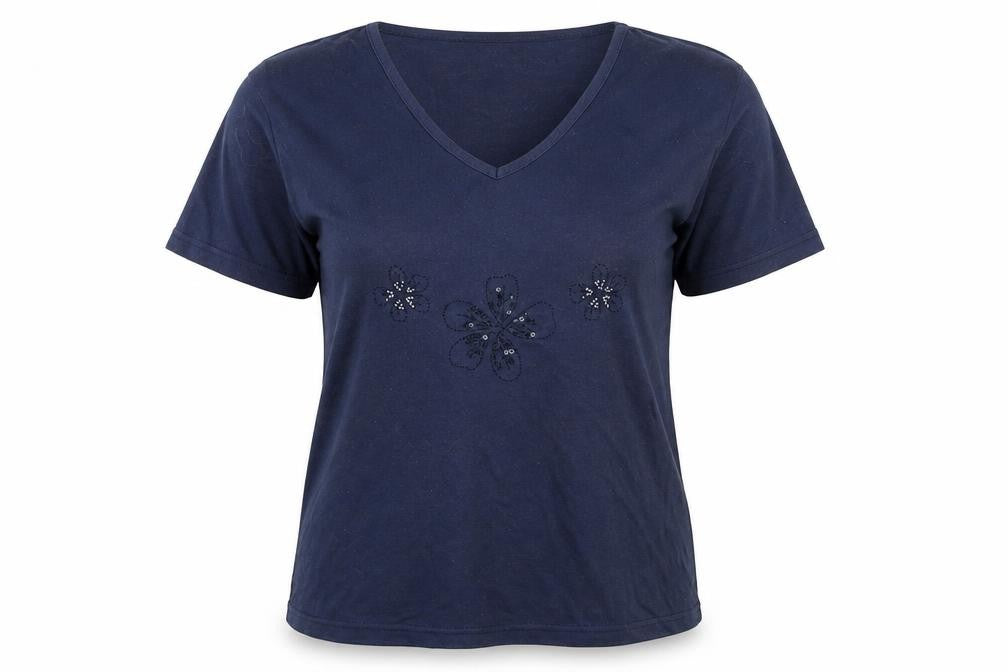 Ellie Louise Womens Blue   Basic T-Shirt Size S