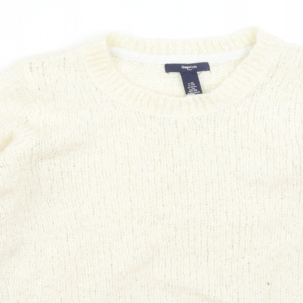 Gap Girls Ivory   Pullover Jumper Size 12 Years
