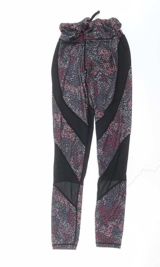 Crane Womens Black Geometric  Compression Leggings Size S L29 in