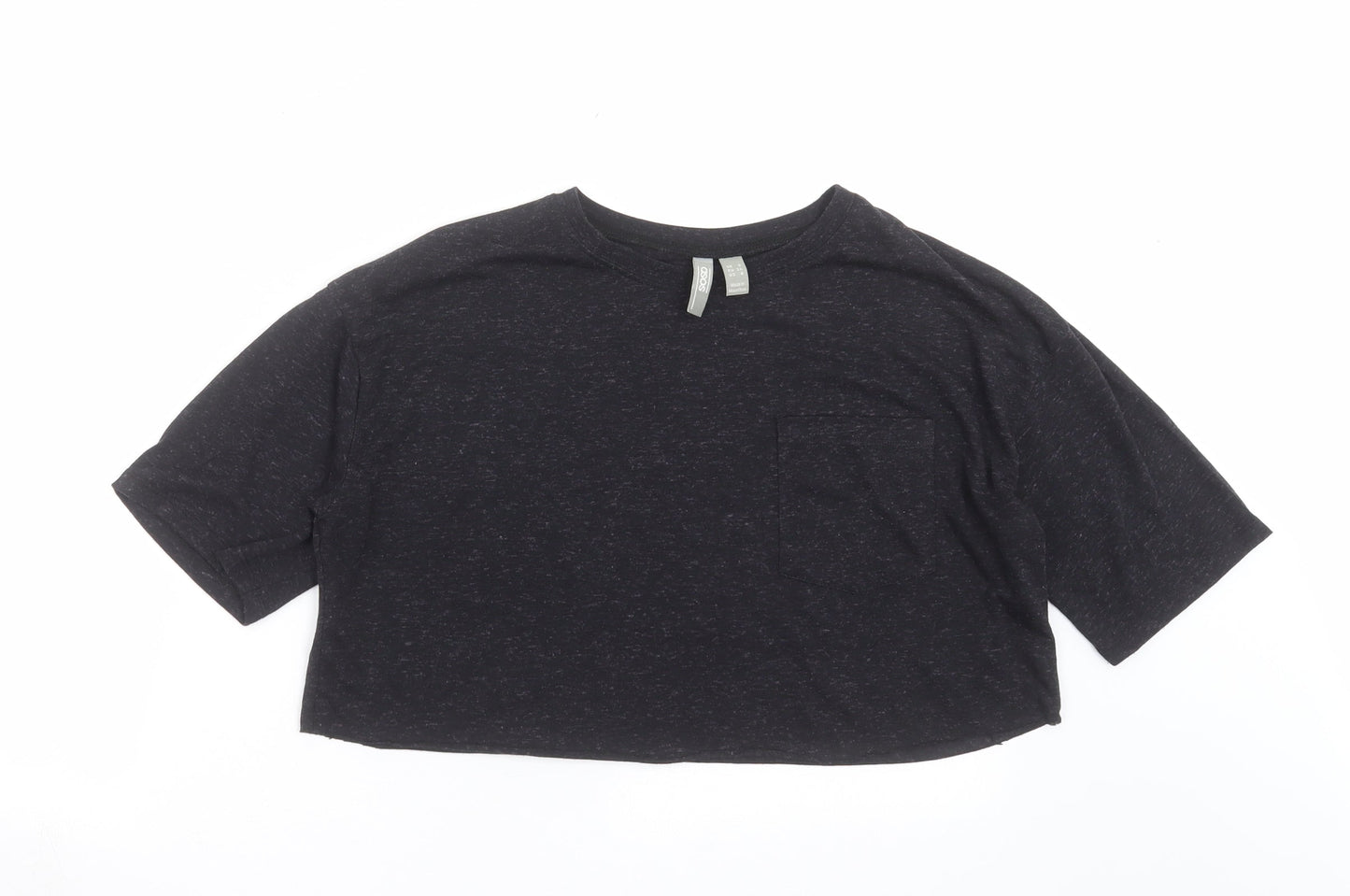 ASOS Womens Black   Cropped T-Shirt Size 8