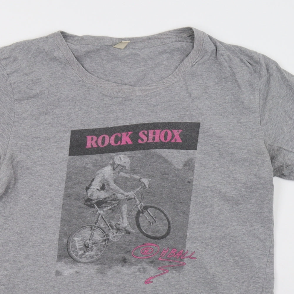 earth positive Womens Grey   Basic T-Shirt Size M