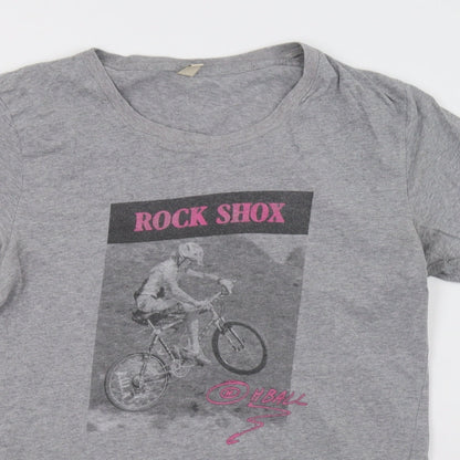 earth positive Womens Grey   Basic T-Shirt Size M
