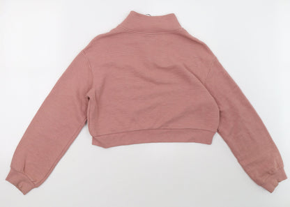 H&M Womens Pink   Pullover Sweatshirt Size XS