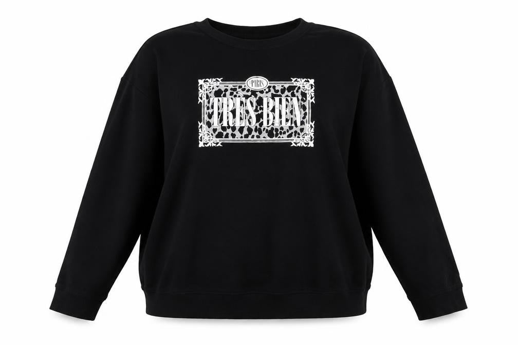 New Look Womens Black   Pullover Sweatshirt Size L