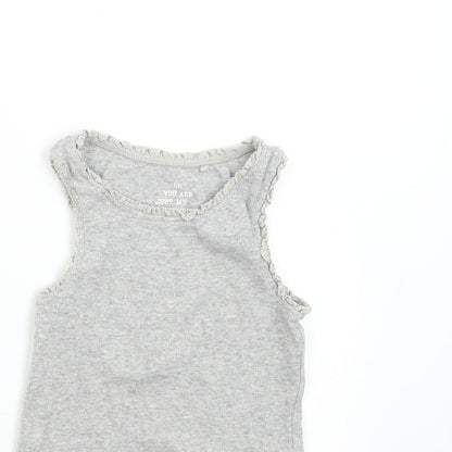 Next Girls Grey   Basic T-Shirt Size 4 Years