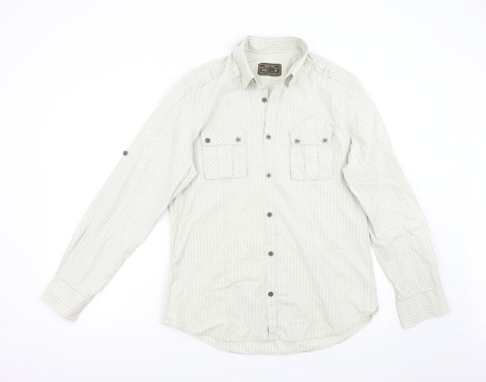 NEXT Mens Multicoloured Striped   Button-Up Size M