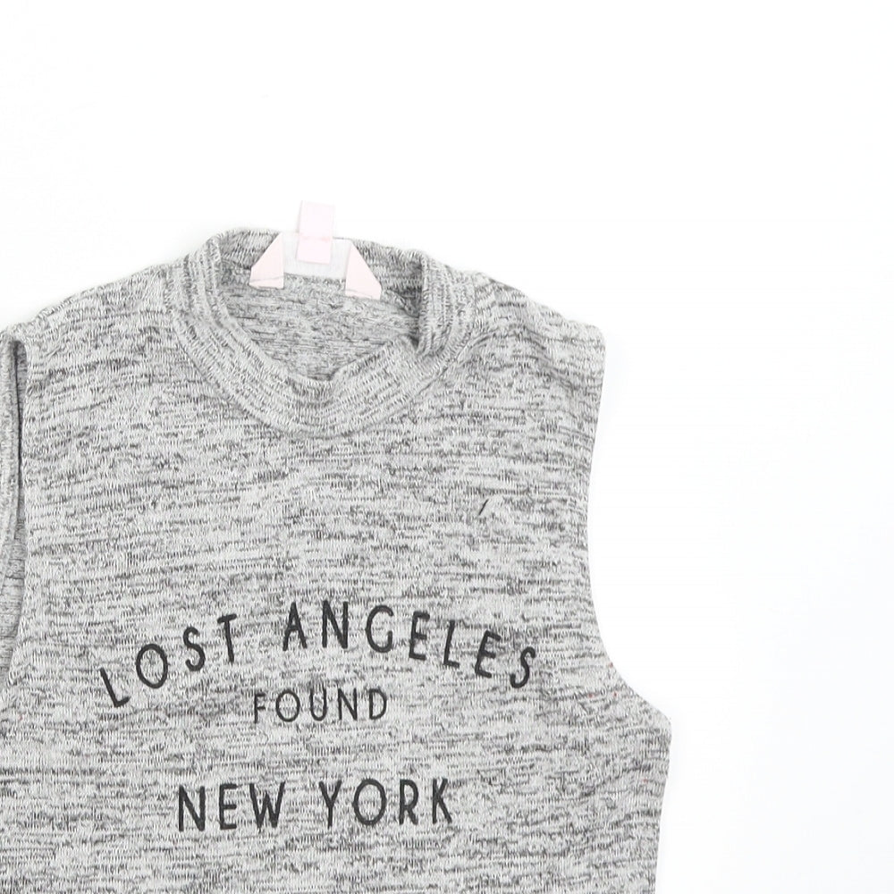 Miss Selfridge Womens Grey   Basic Tank Size 6