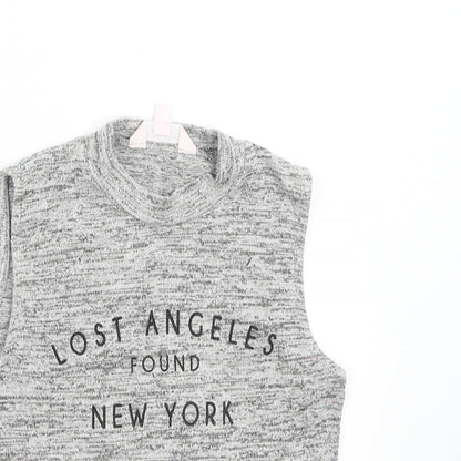 Miss Selfridge Womens Grey   Basic Tank Size 6