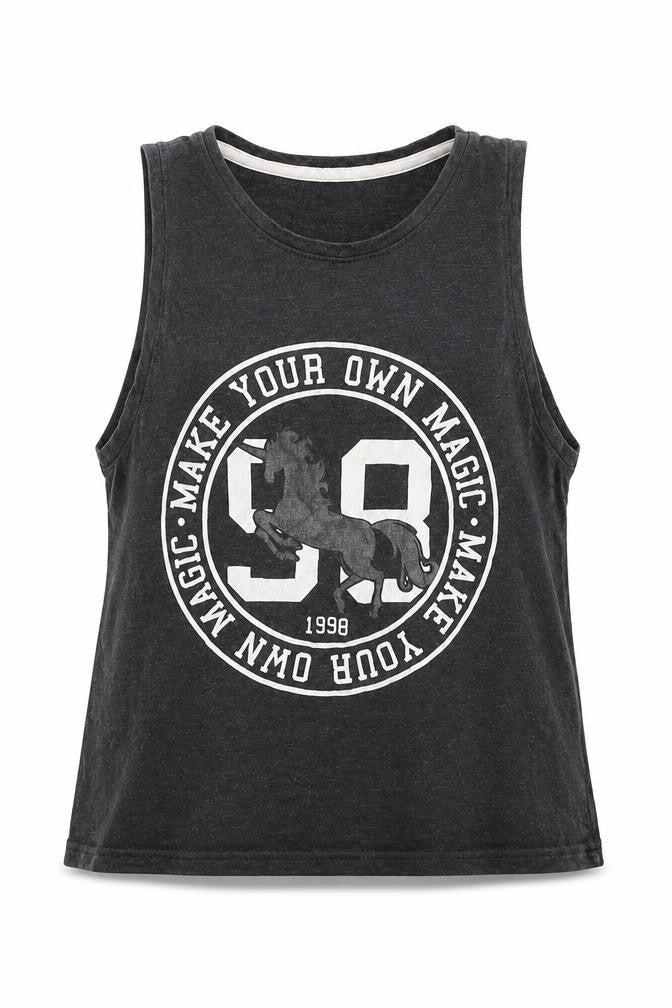 New Look 915 Girls Grey   Basic Tank Size S