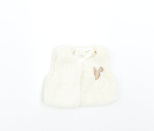 Primark Baby Ivory   Gilet Waistcoat Size 6-9 Months  - Disney
