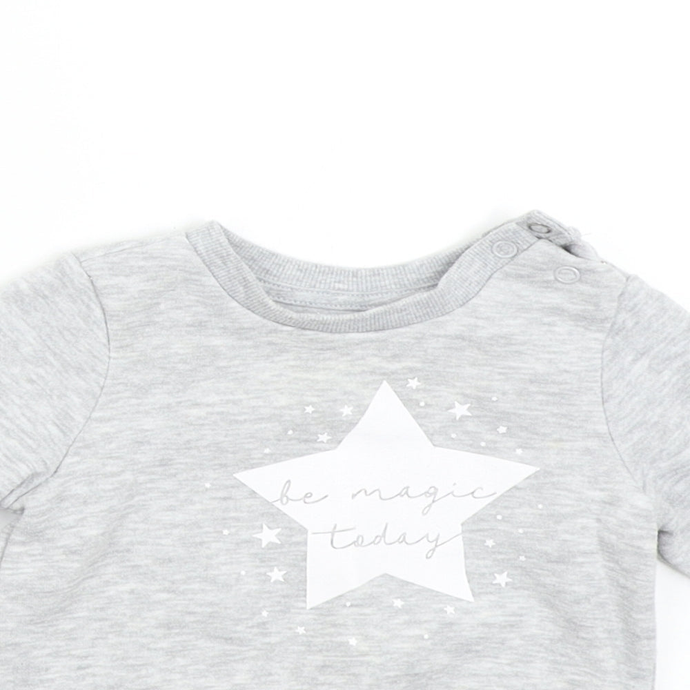 Primark Baby Grey   Pullover Jumper Size 6-9 Months  - Star