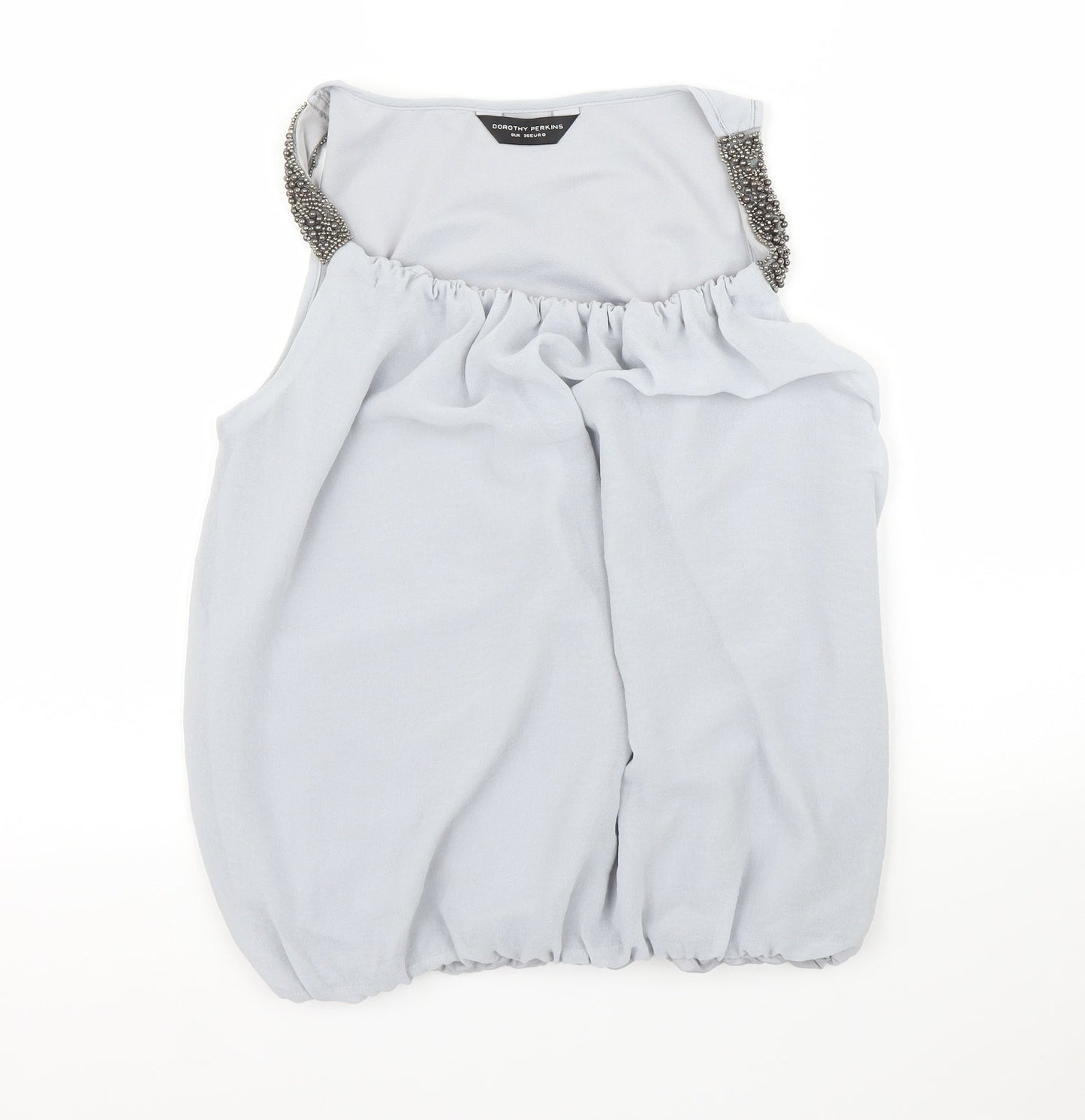 Dorothy Perkins Womens Grey   Basic Blouse Size 8