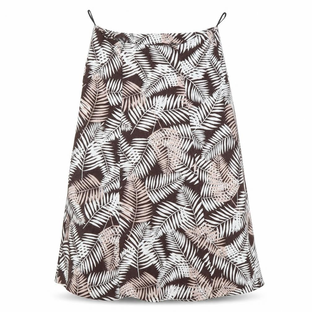 BHS Womens Brown Floral  A-Line Skirt Size M