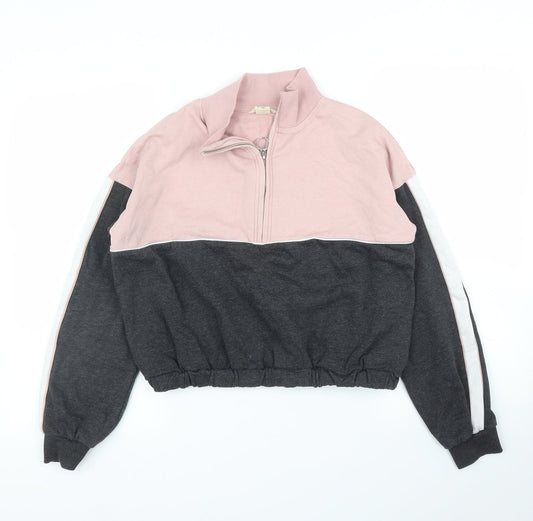 H&M Girls Pink   Pullover Jumper Size 12 Years
