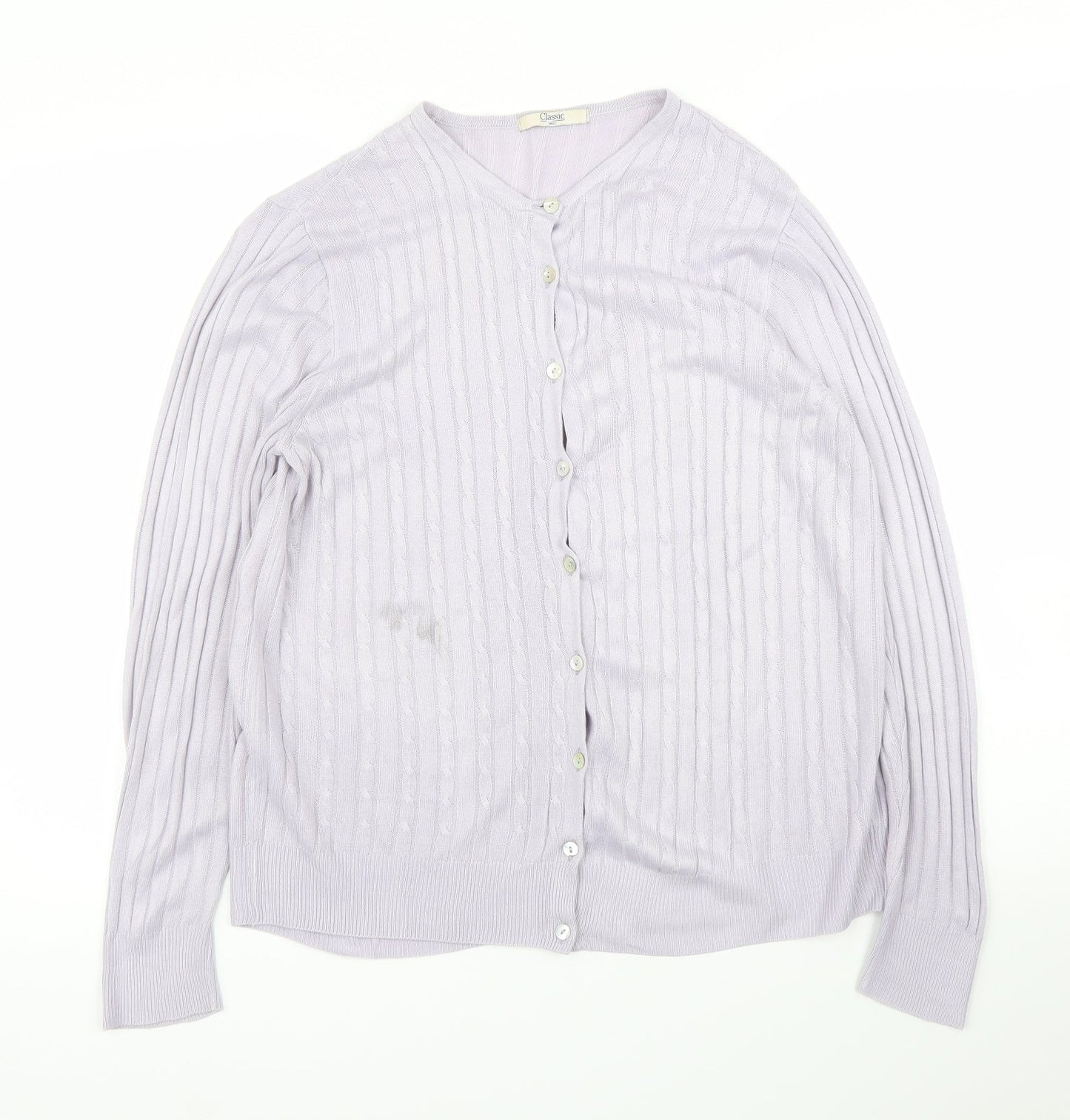 M&S Womens Purple   Cardigan Jumper Size M