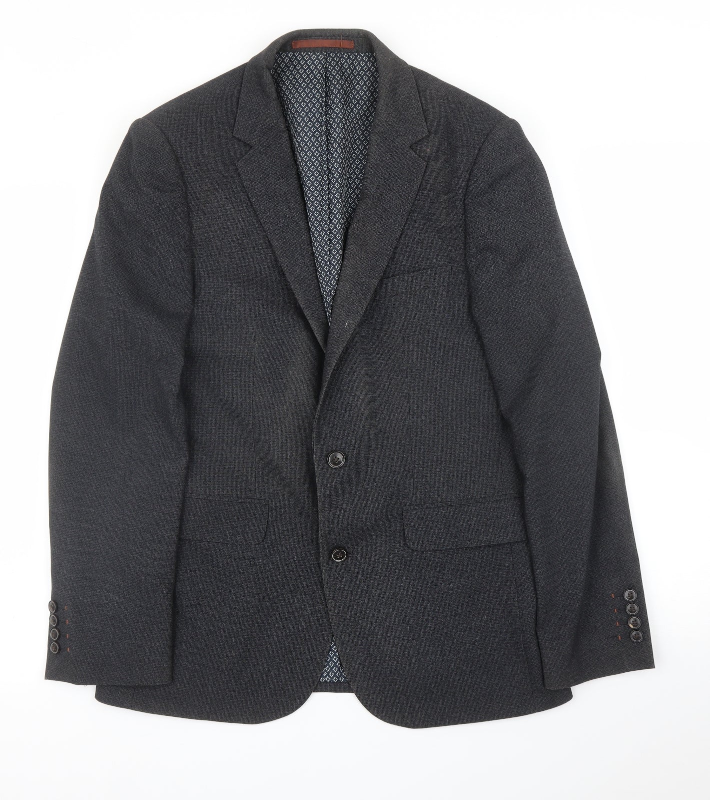 Burton Mens Grey   Jacket Suit Jacket Size 38