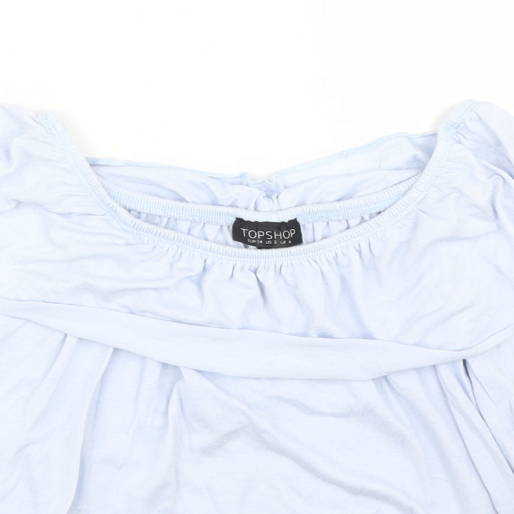 Topshop Womens Blue   Basic Blouse Size 6