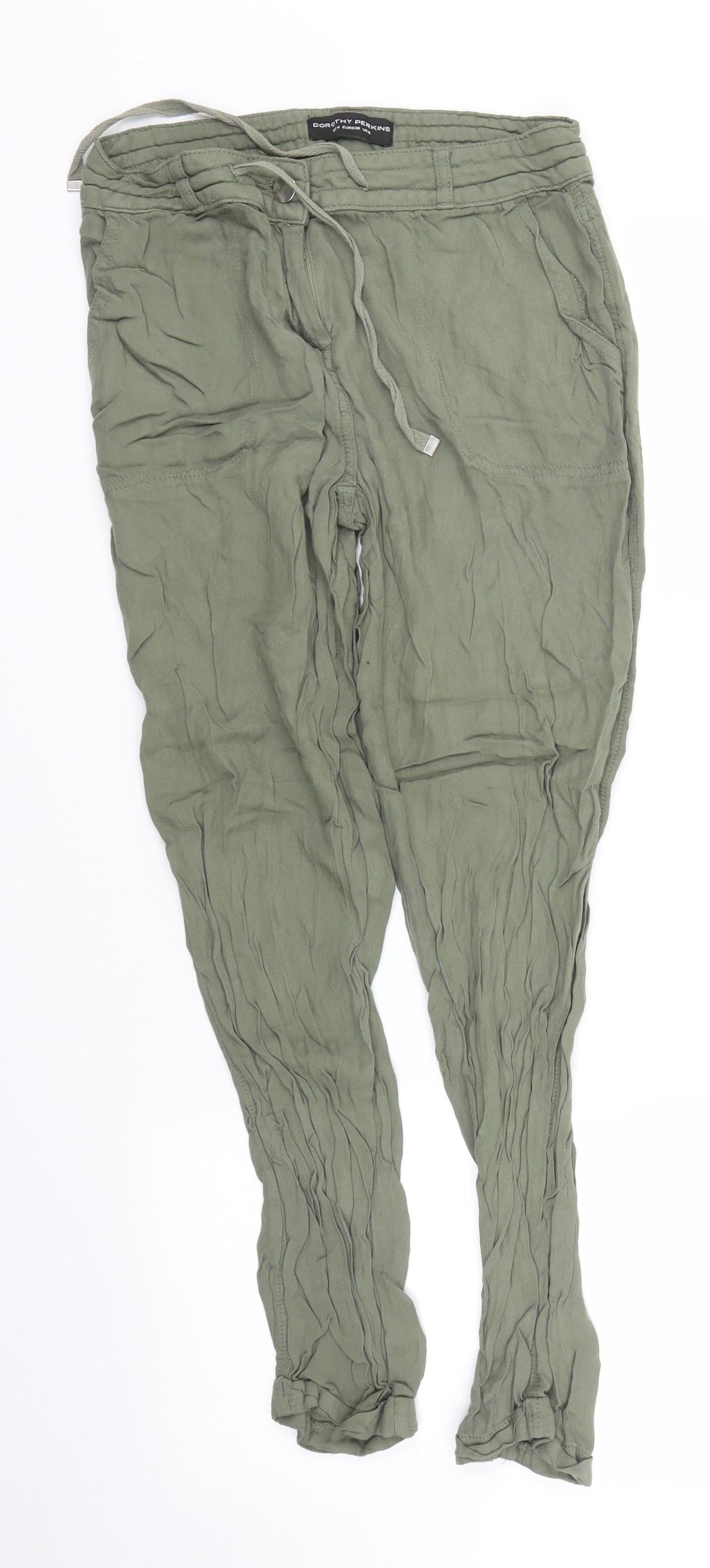 Dorothy Perkins Womens Green   Capri Trousers Size 8 L23 in