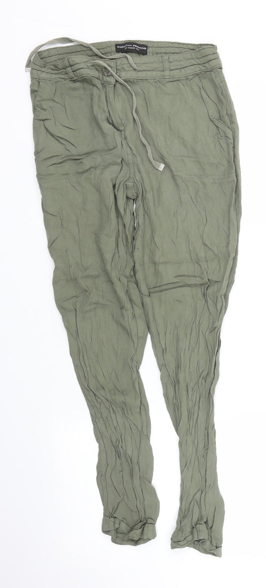 Dorothy Perkins Womens Green   Capri Trousers Size 8 L23 in