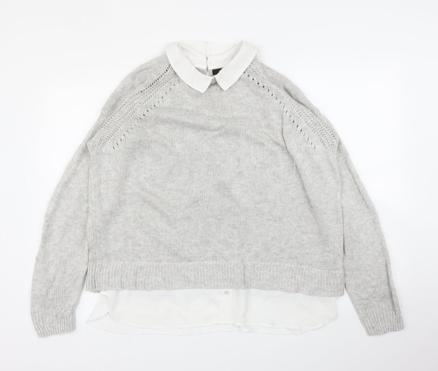 M&Co Womens Grey   Pullover Jumper Size 16