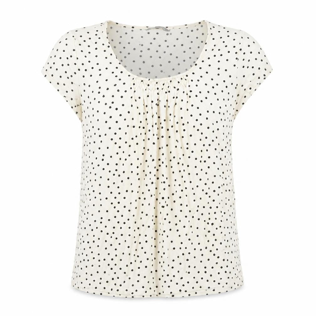 m&s Womens Beige Polka Dot  Basic Blouse Size M
