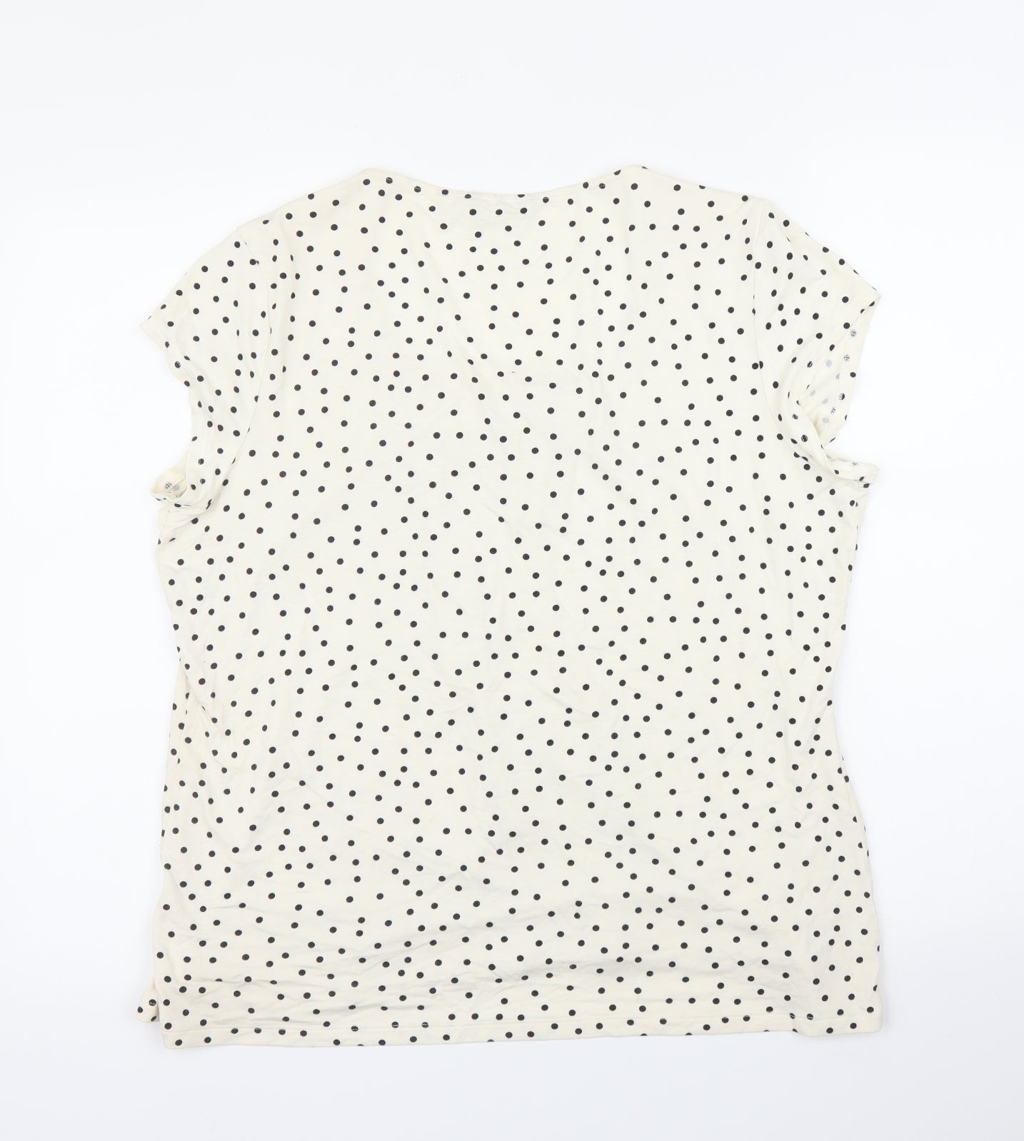 m&s Womens Beige Polka Dot  Basic Blouse Size M