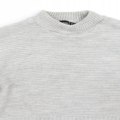 PRETTYLITTLETHING Womens Grey   Pullover Jumper Size 16
