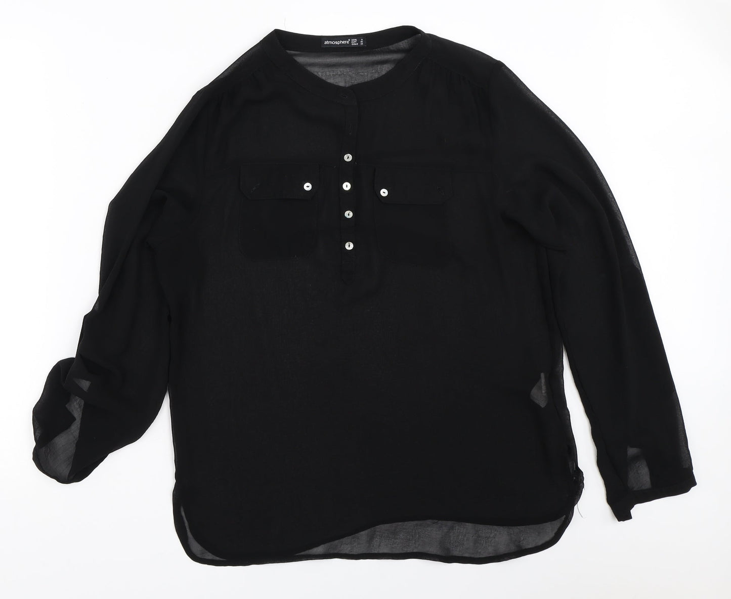 Atmosphere Womens Black   Basic Blouse Size 8