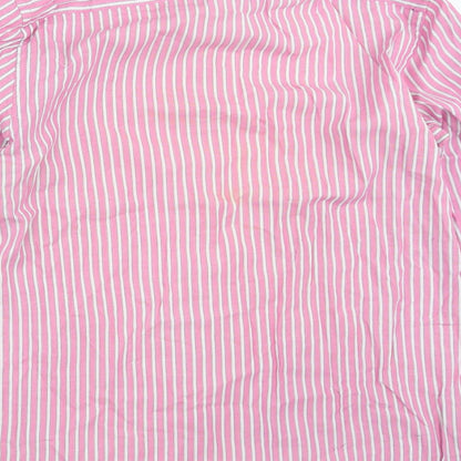 Taylor & Wright Mens Pink Striped   Button-Up Size 15.5