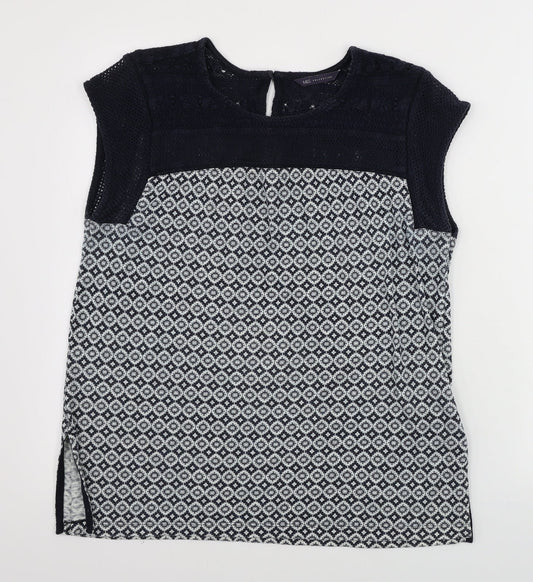 Marks and Spencer  Womens Grey Geometric  Basic Tank Size 10